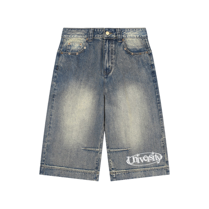 AKAGRAM UNIVERSITY JEAN SHORTS