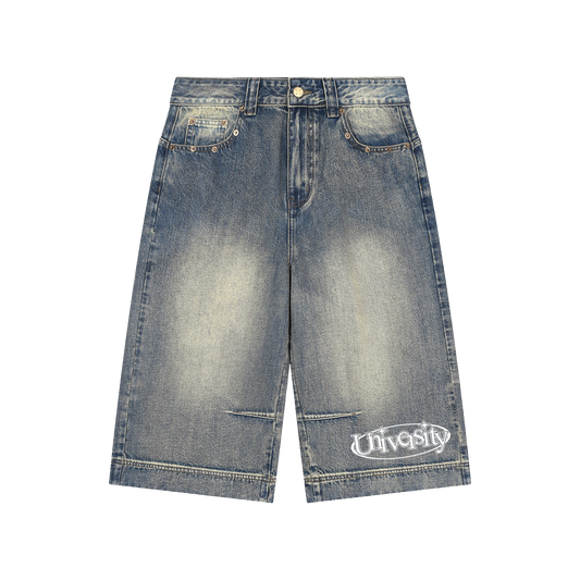 AKAGRAM UNIVERSITY JEAN SHORTS