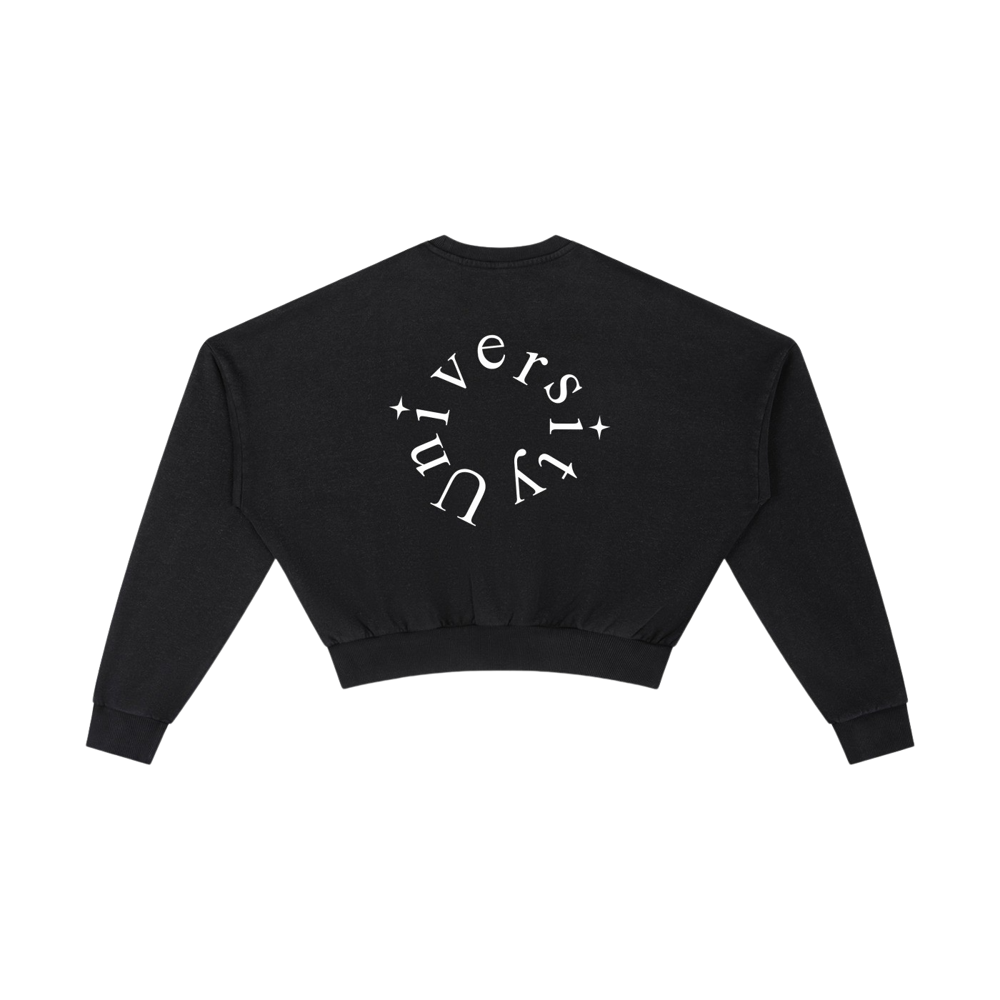 UNIVERSITY CROPPED SWEATSHIRT