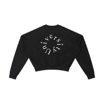 UNIVERSITY CROPPED SWEATSHIRT