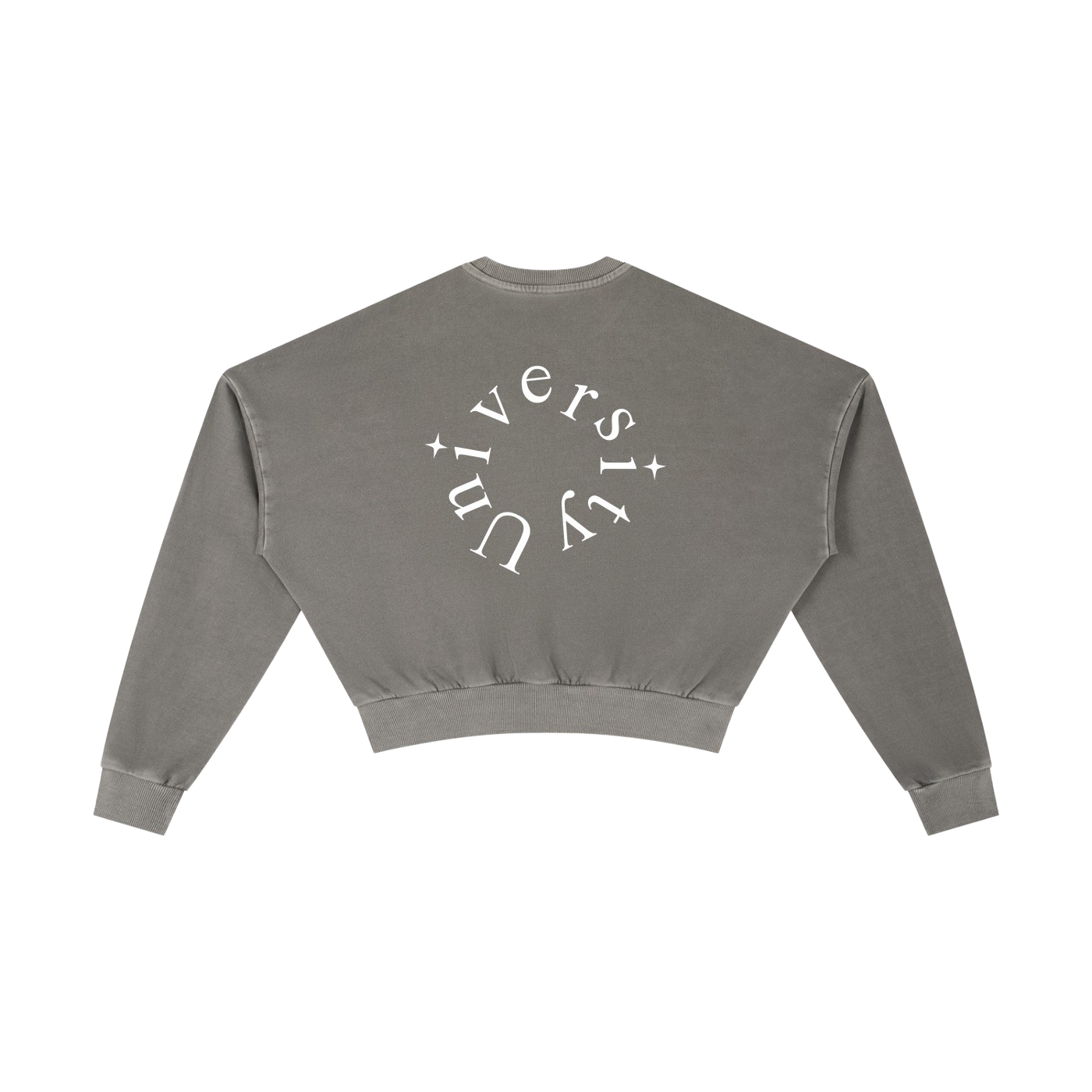 UNIVERSITY CROPPED SWEATSHIRT