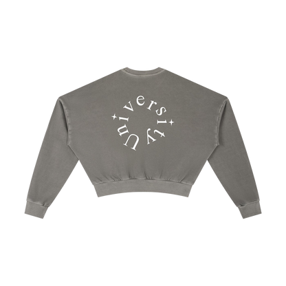 UNIVERSITY CROPPED SWEATSHIRT