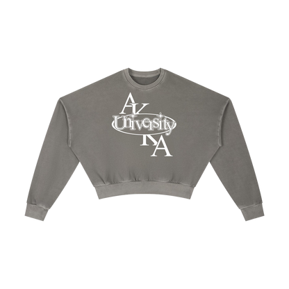 UNIVERSITY CROPPED SWEATSHIRT