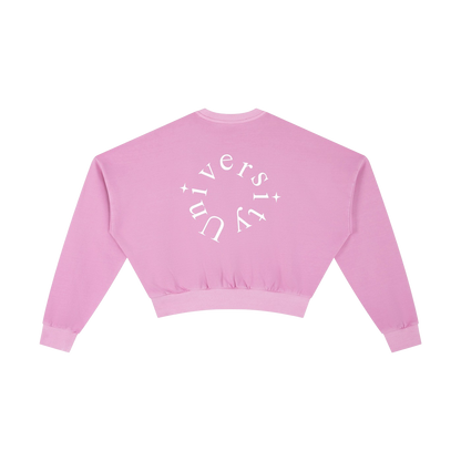 UNIVERSITY CROPPED SWEATSHIRT