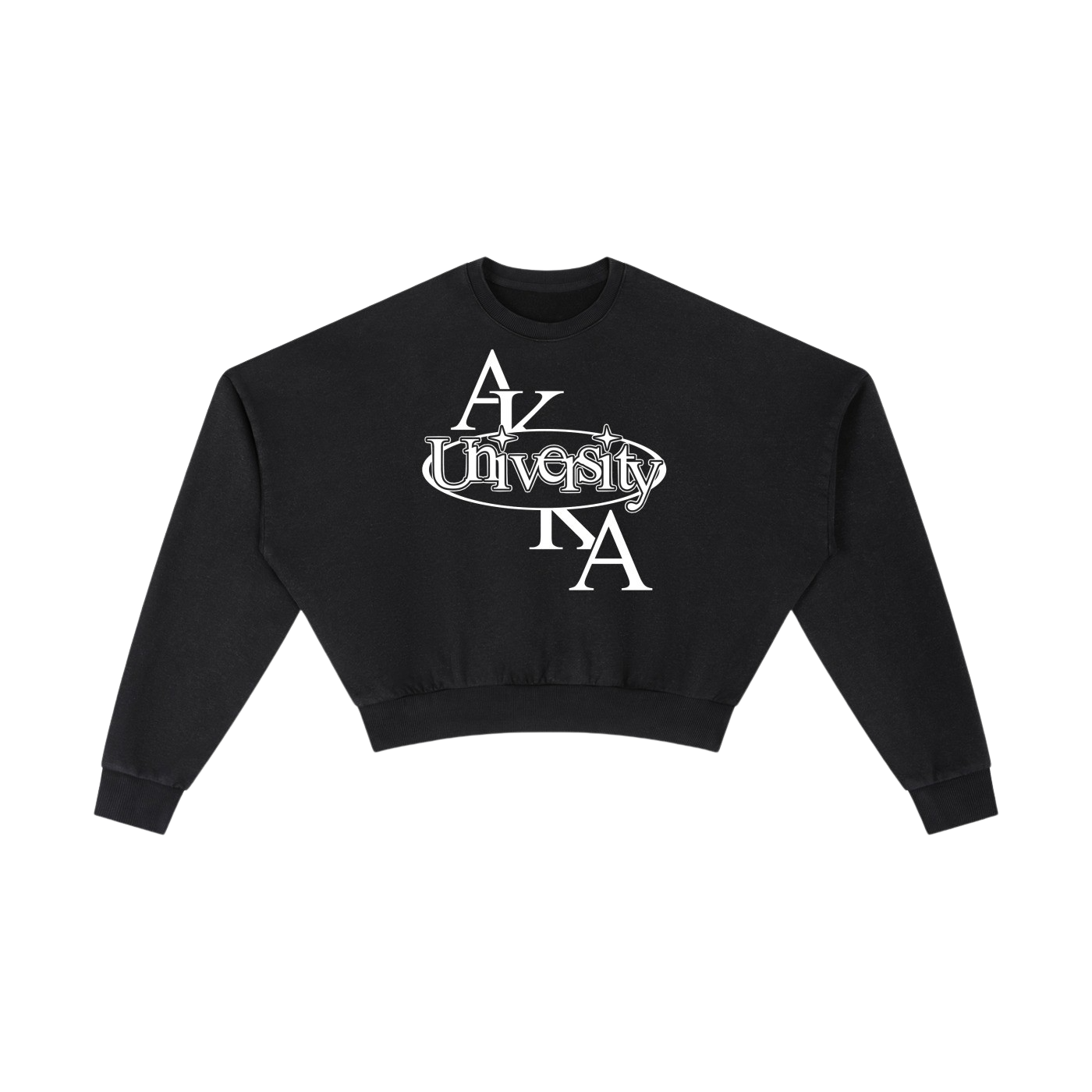 UNIVERSITY CROPPED SWEATSHIRT