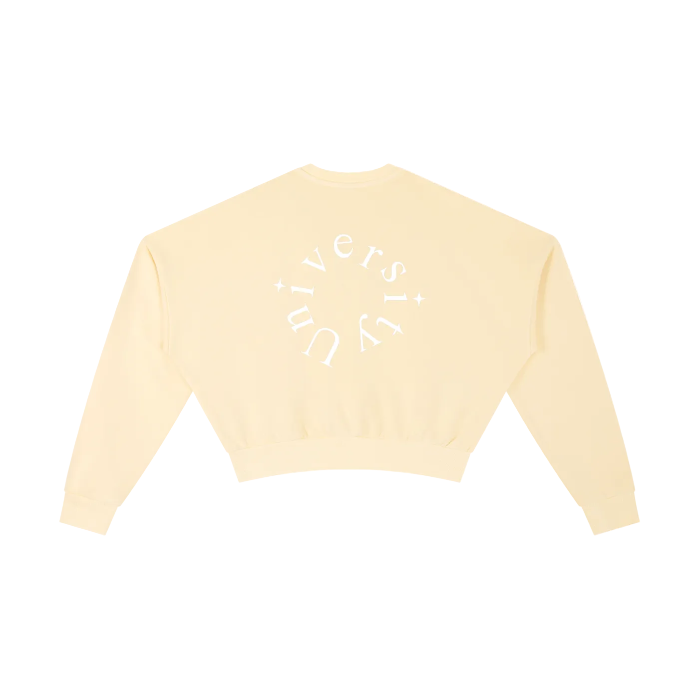 UNIVERSITY CROPPED SWEATSHIRT