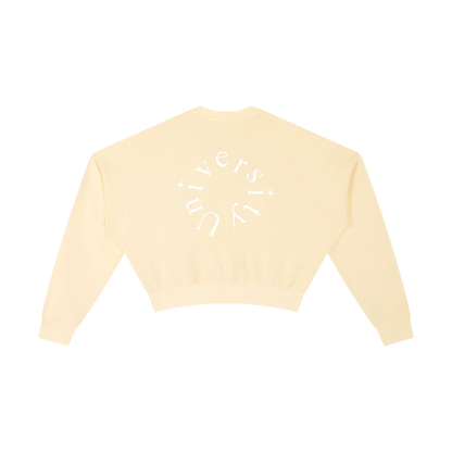 UNIVERSITY CROPPED SWEATSHIRT